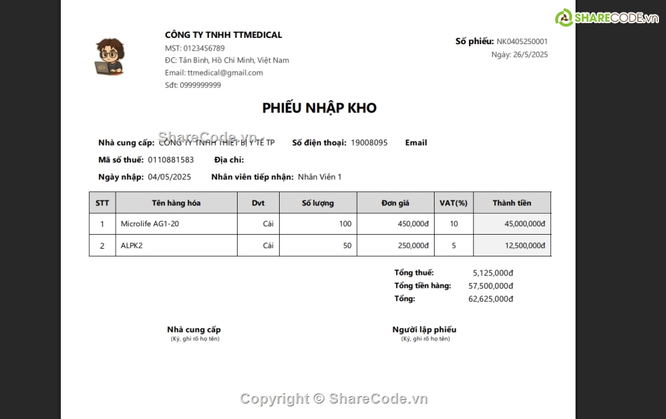 quản lý kho hàng,mvc asp.net,đồ án,quản lý kho,thiết bị y tế,quản lý vật tư y tế